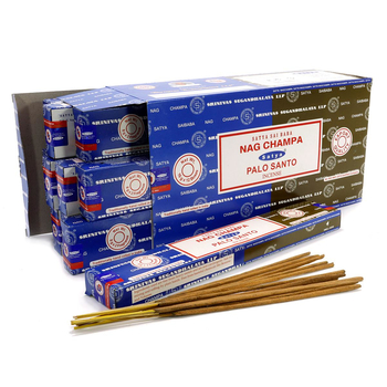 Благовония Satya Combo Nag Champa-Palo Santo 16 гр - Благовония - Благовония - Магазин домашних увлечений homehobbyshop.ru